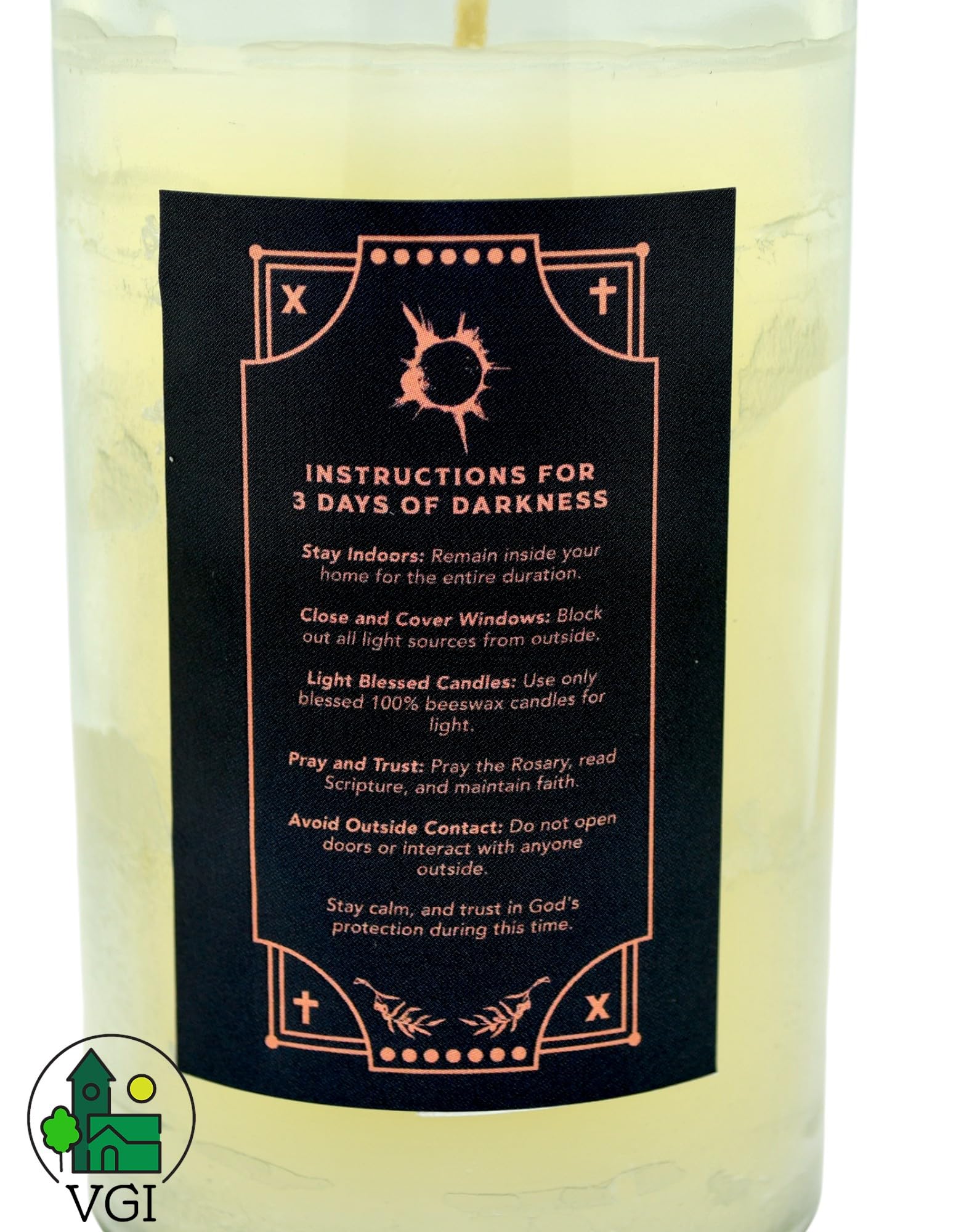 One candle per order 3 Days of Darkness