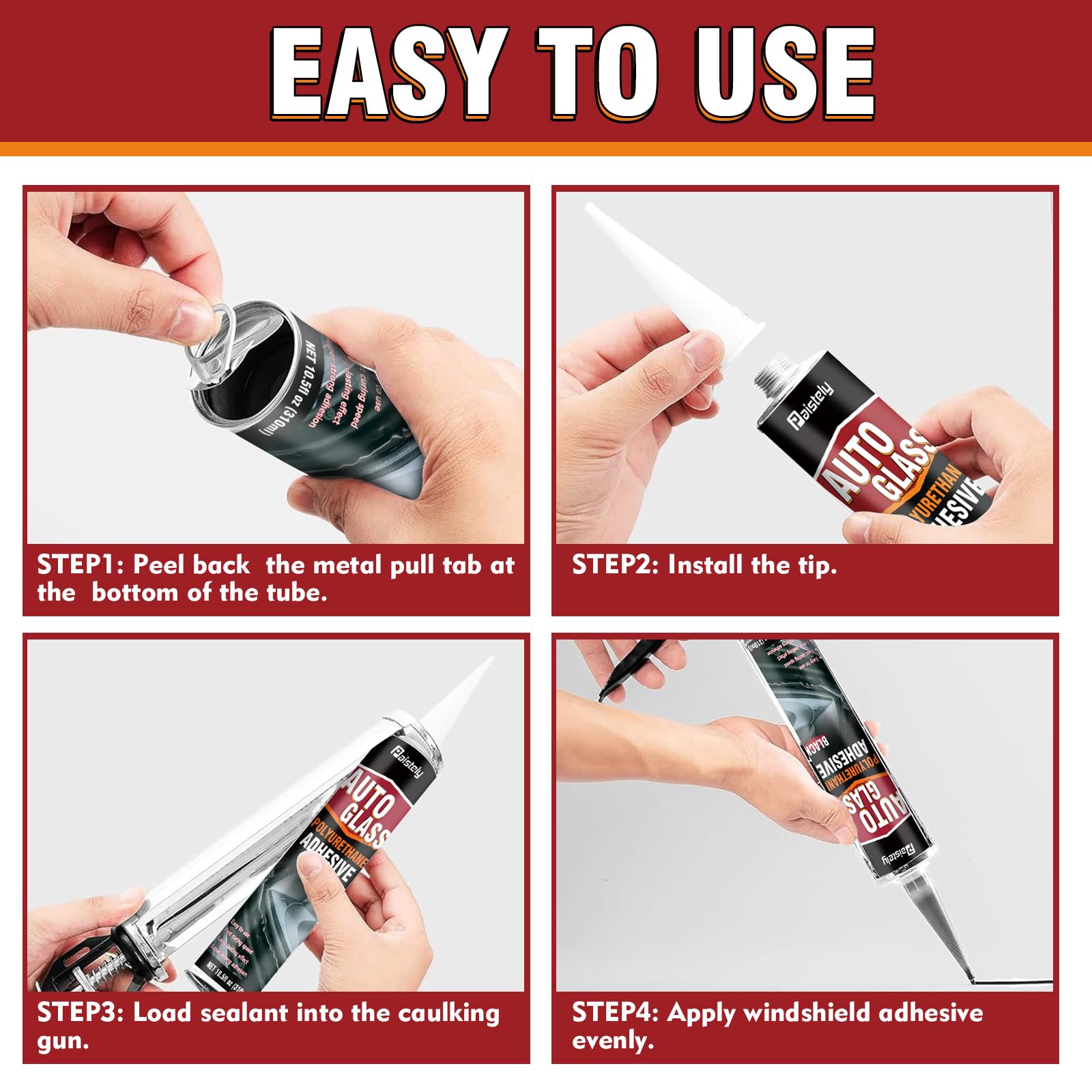Weather-resistant windshield sealant for RV and car applications