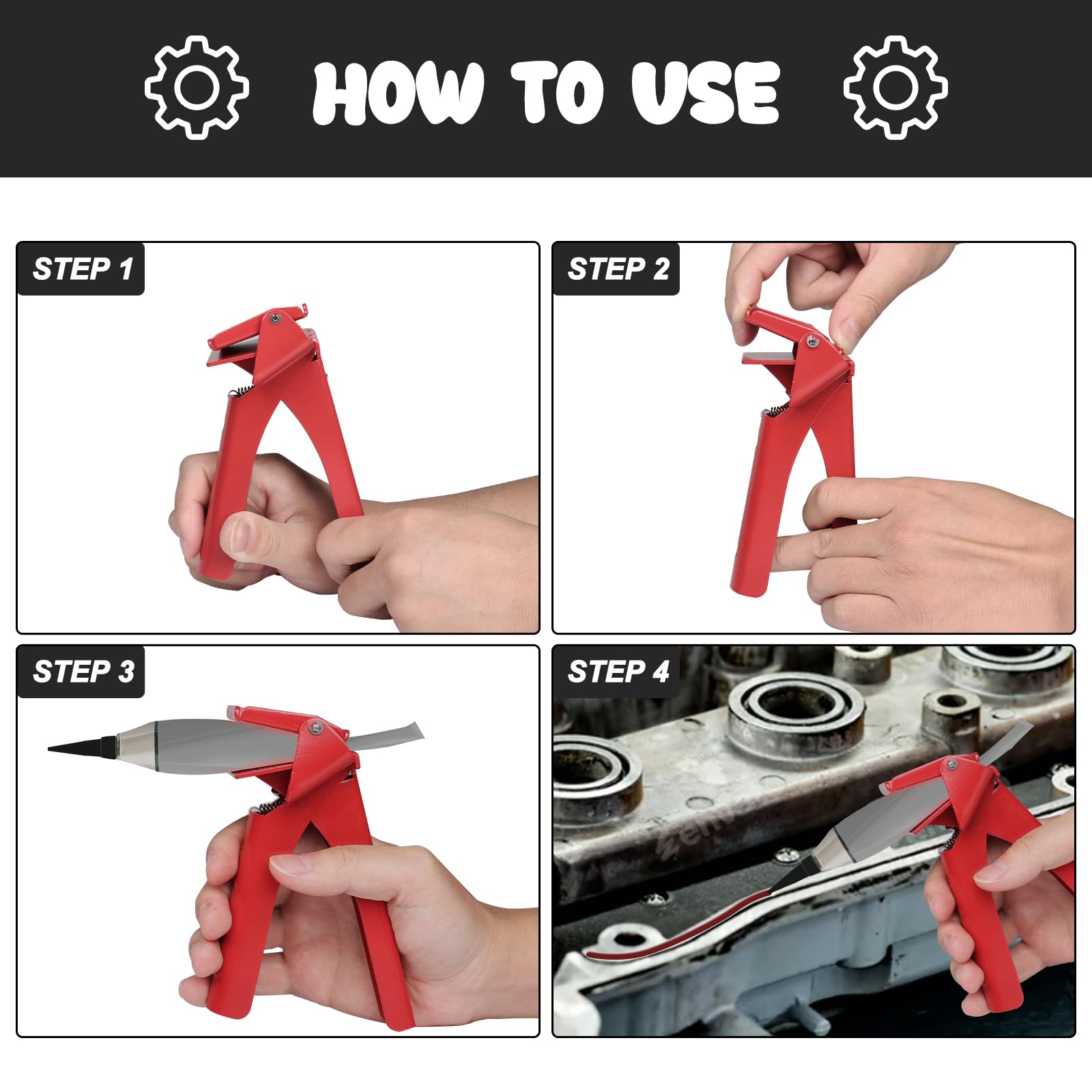 Tube fits width under 2 inches for adhesive or silicone tubes