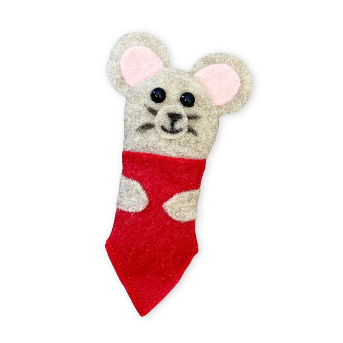 Front view of one handmade replacement mouse for 1987 Avon Countdown to Christmas Advent Calendar