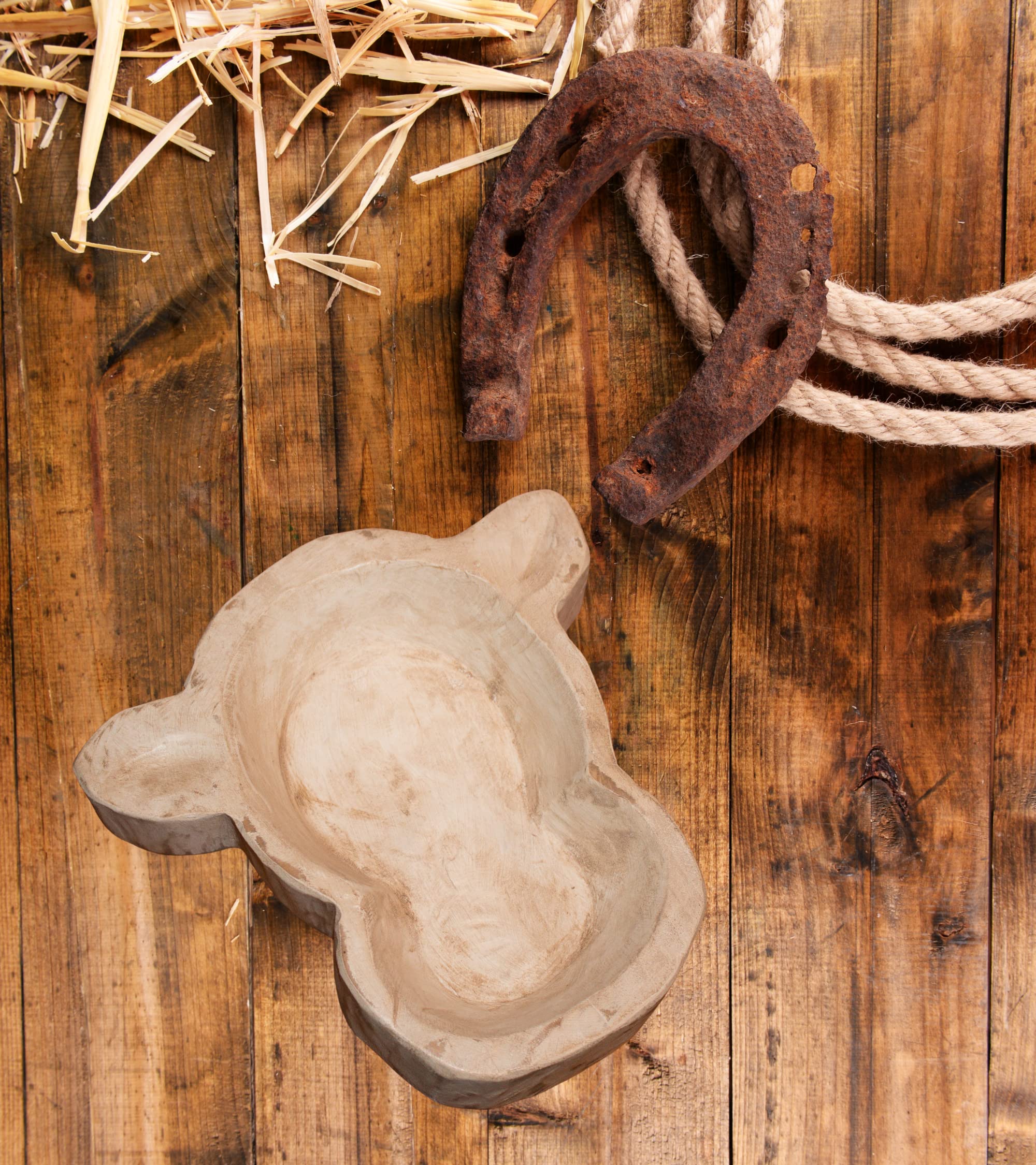 One-of-a-kind handcrafted dough bowl centerpiece