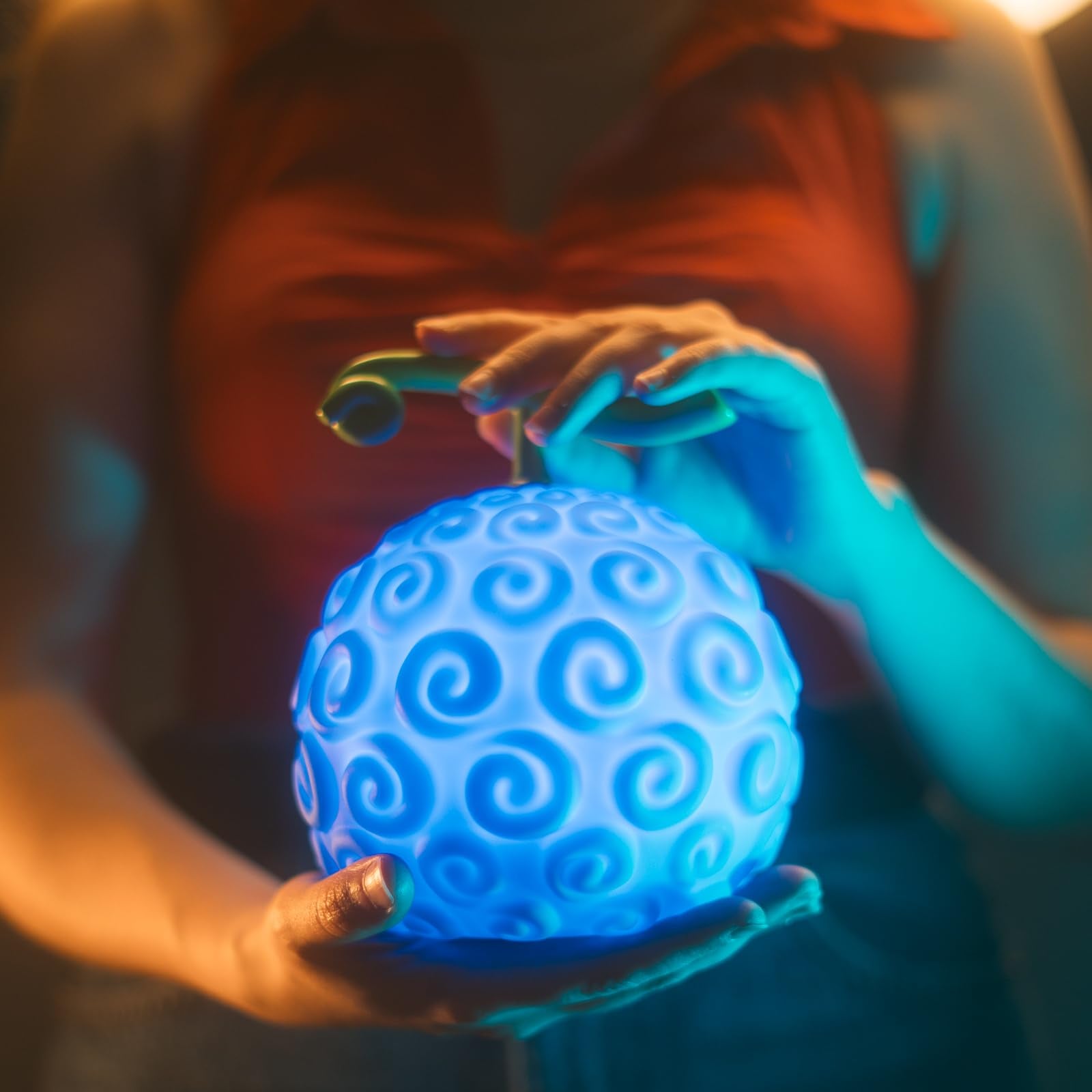 One Piece Devil Fruit Lamp powered via USB-C or AAA batteries