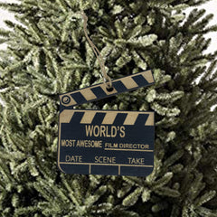 Made in Texas ornament with film director motif