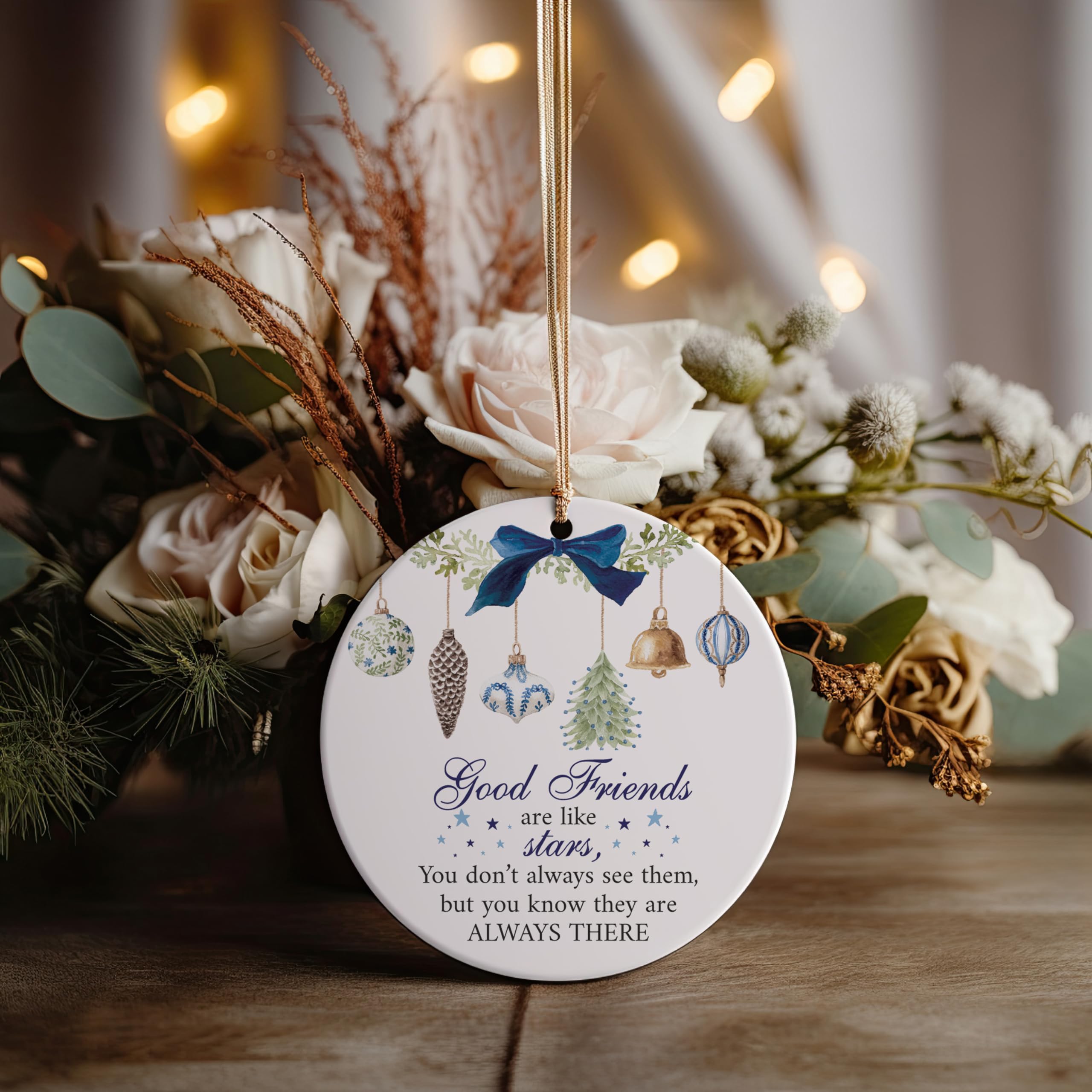 One-side print design on ornament with back personalization option