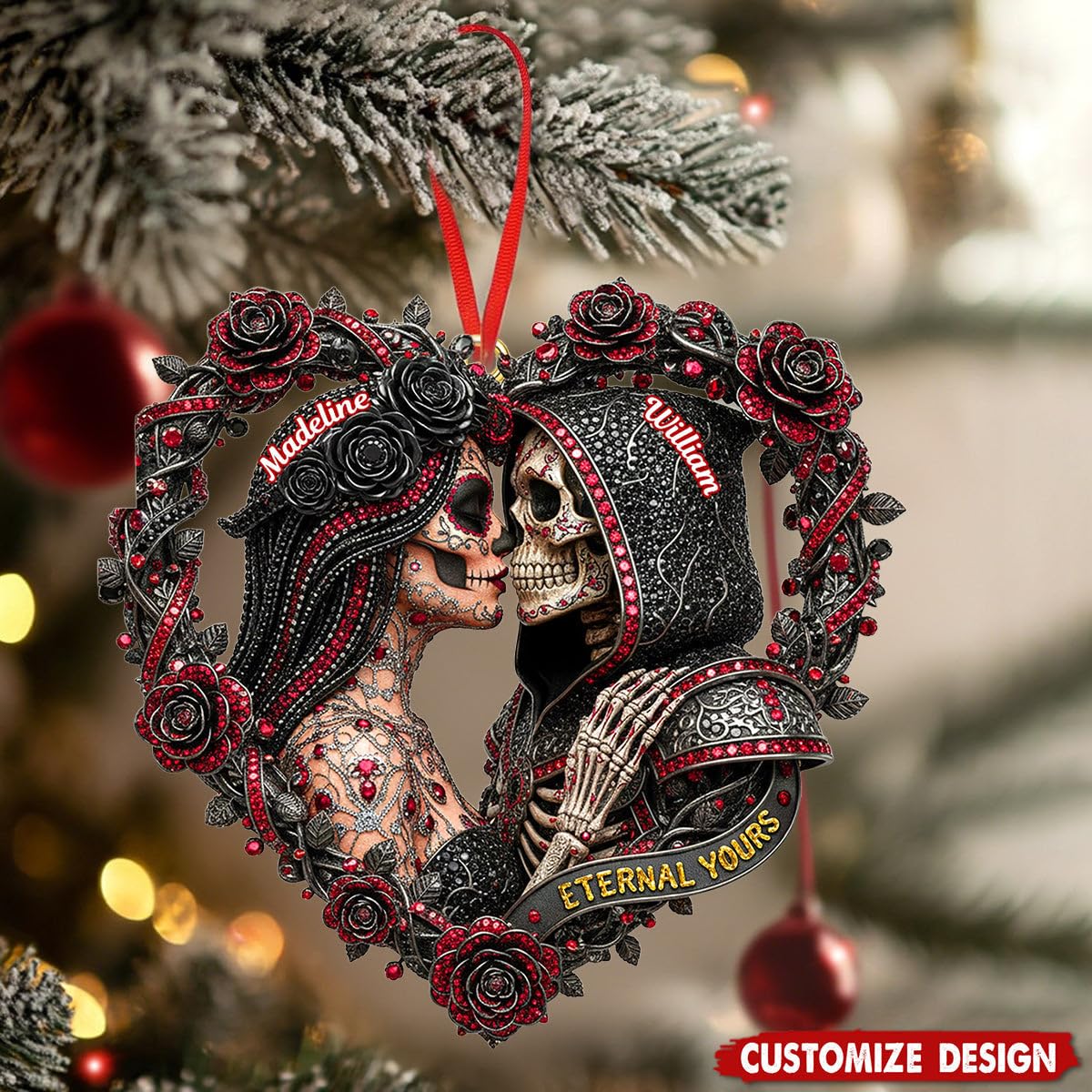 Festive keepsake ornament for Christmas tree