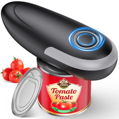 One touch electric can opener black finish