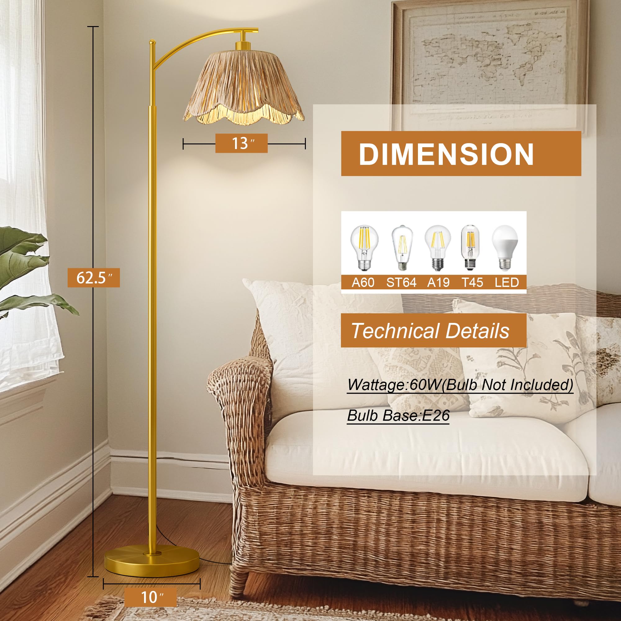 Lamp compatible with E26 standard base bulbs not included
