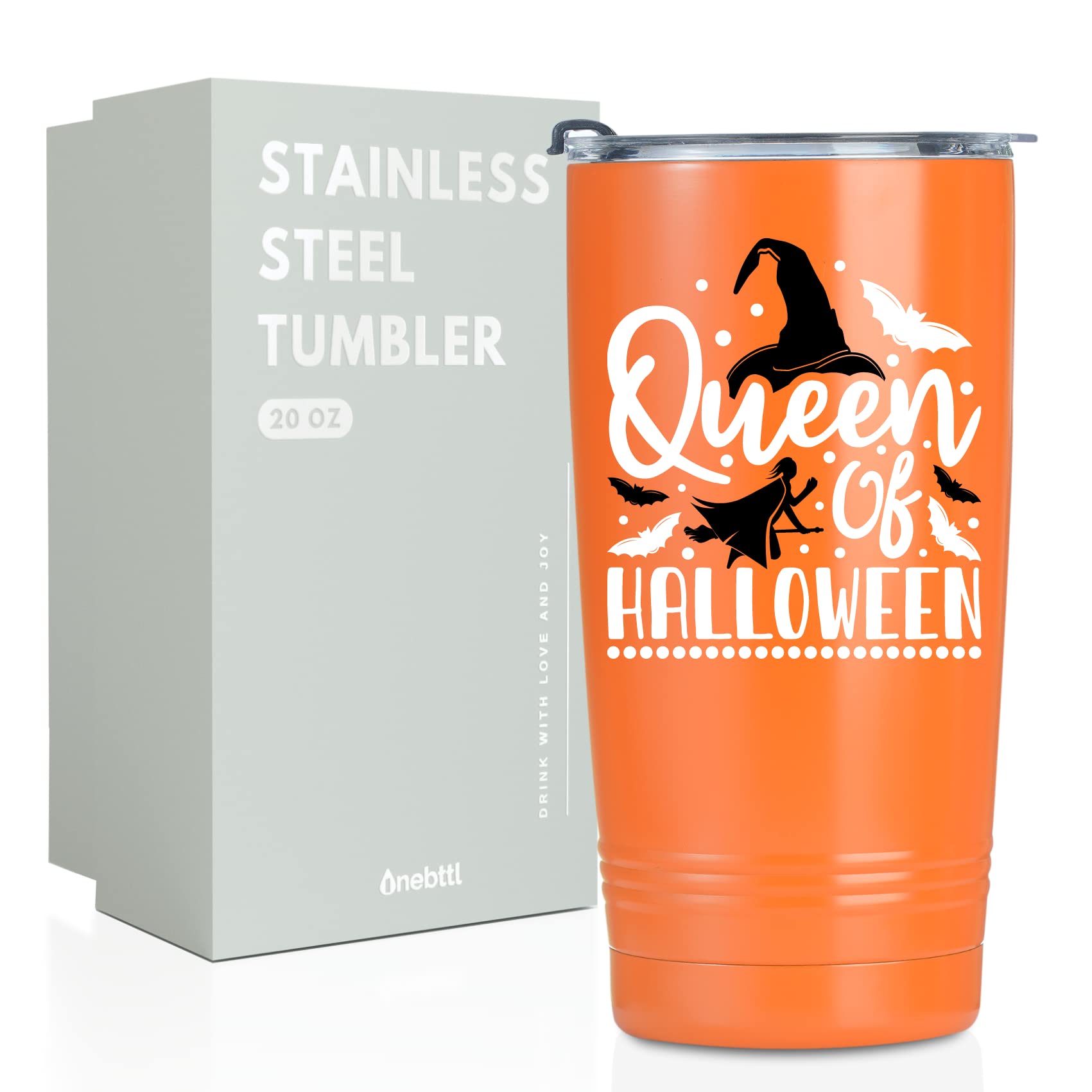 onebttl travel tumbler 20oz queen of halloween