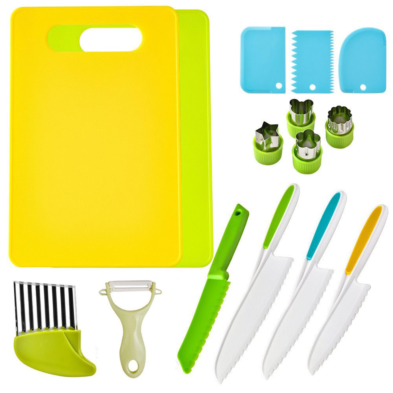 ONEINHE kids safe knife set 29 pieces for real cooking