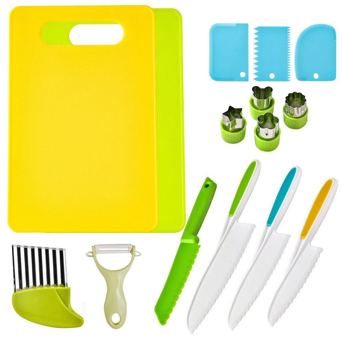 ONEINHE kids safe knife set 29 pieces for real cooking