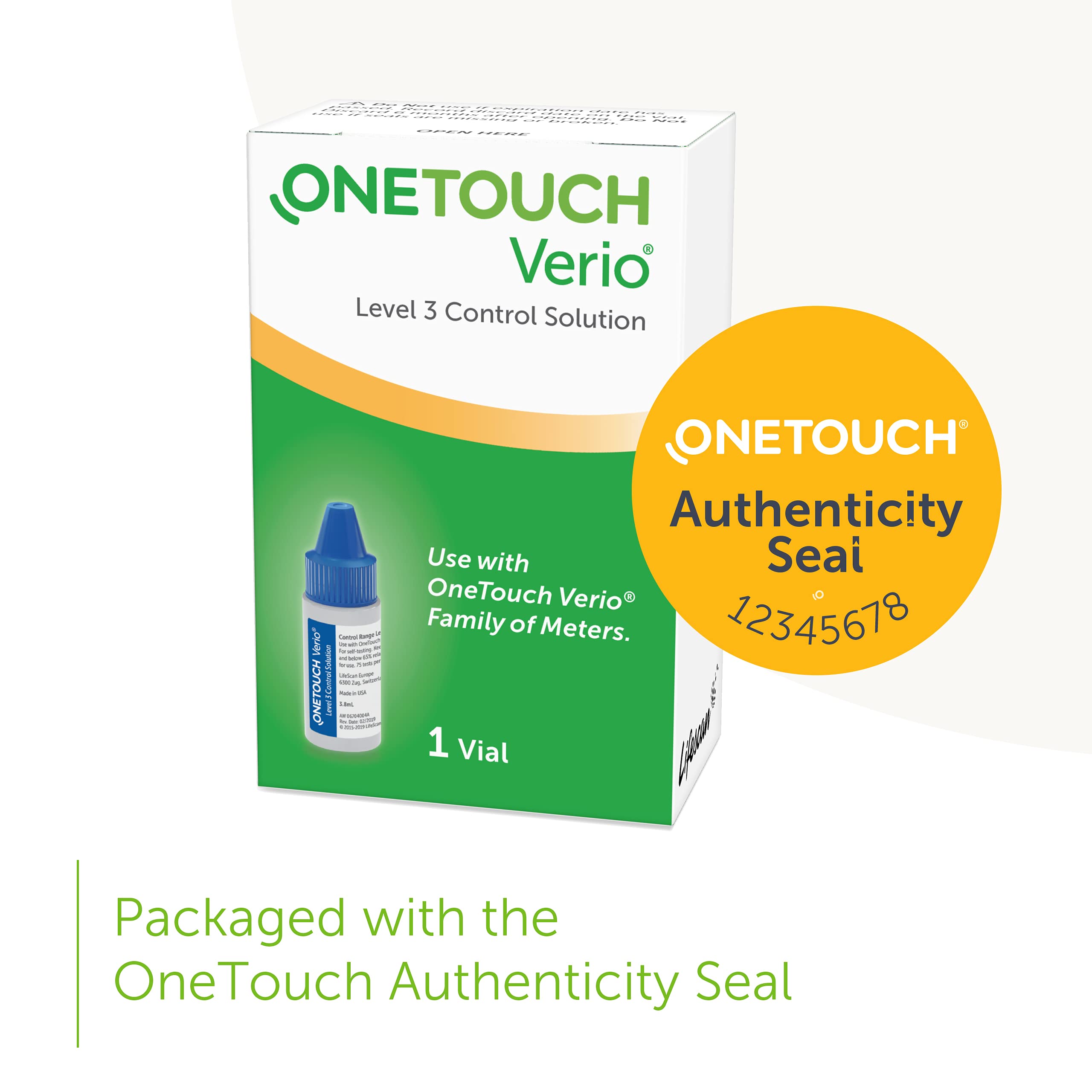 Diabetes test kit solution used to test glucose meters and strips