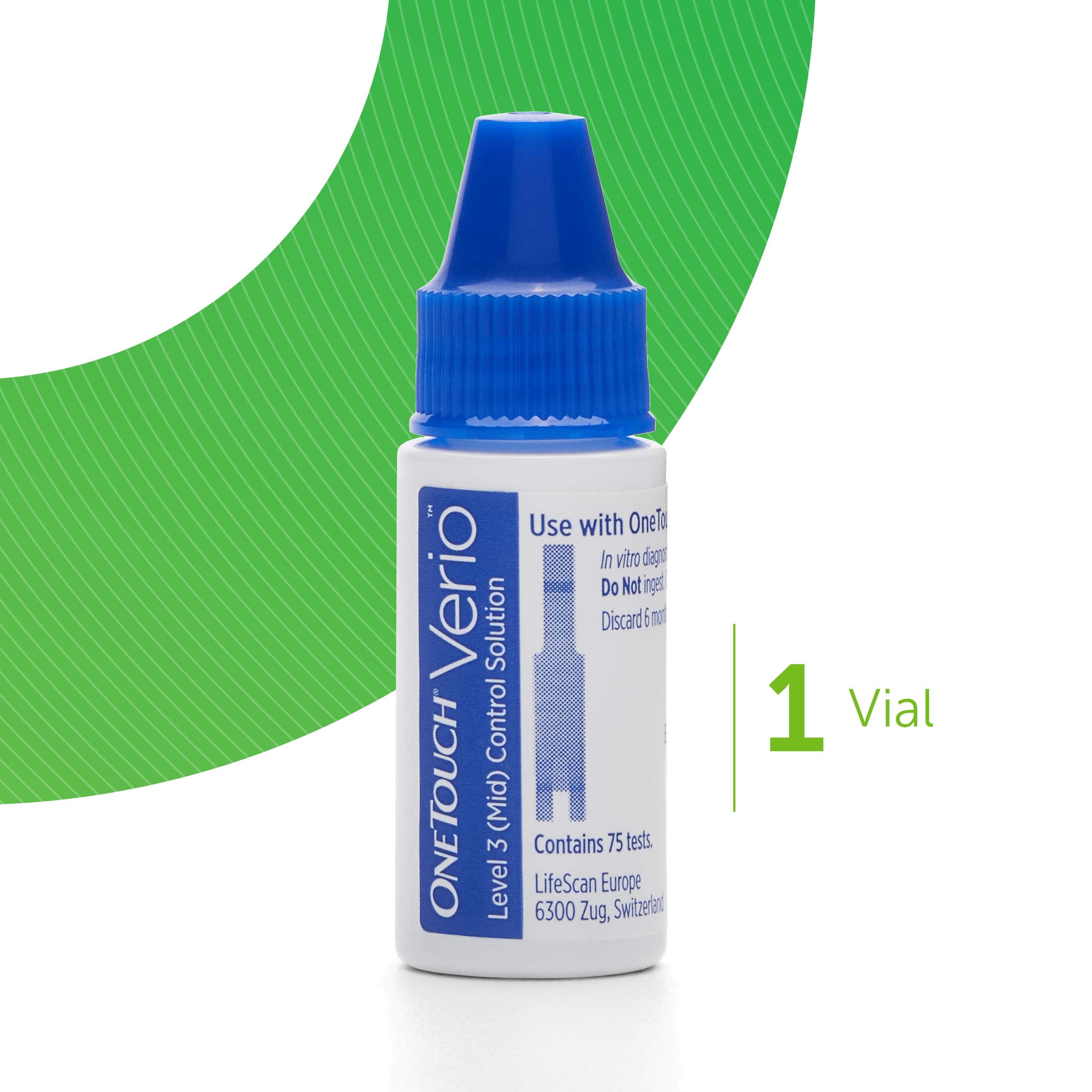 Mid size control solution bottle for OneTouch Verio
