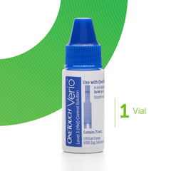 Mid size control solution bottle for OneTouch Verio