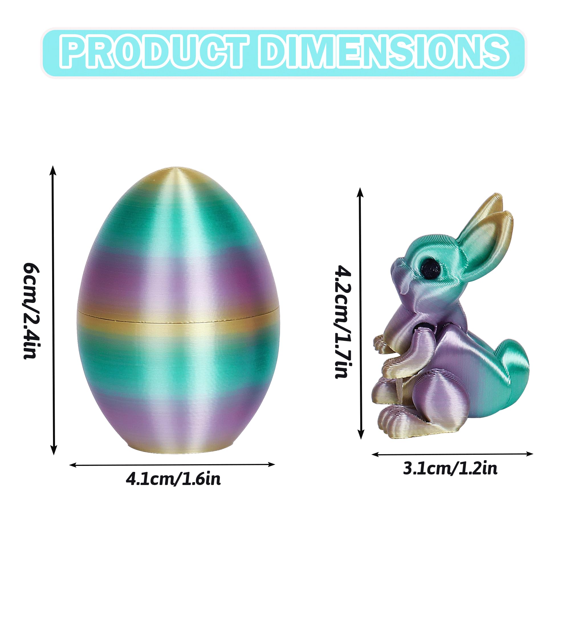ONEVIVE 3D printed bunny egg with movable rabbit joints