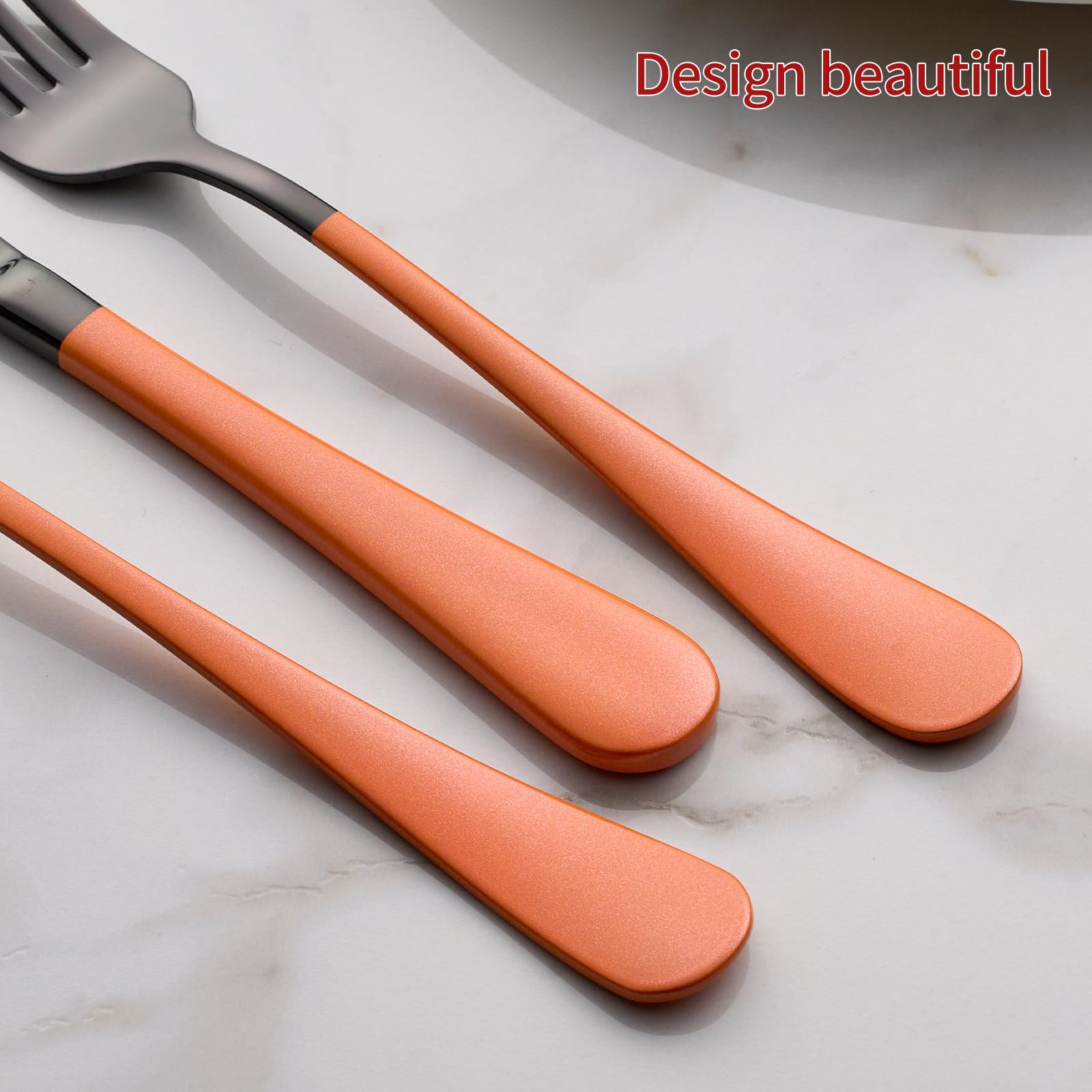 Onlycooker teaspoons 4 pieces pink and black
