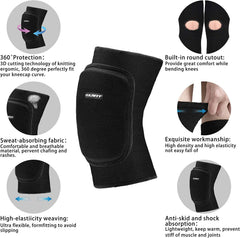 Non-slip elastic edge knee pads open-back design image