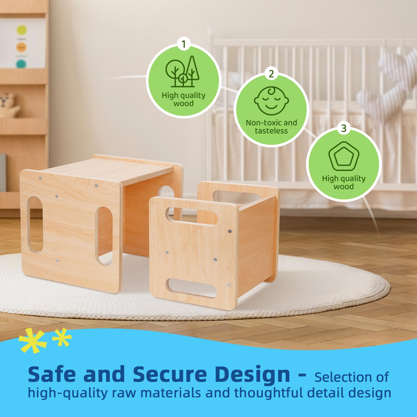 Easy to assemble and clean surface for busy households