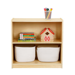 OOOK Montessori Toy Shelf 2-tier wooden storage for kids