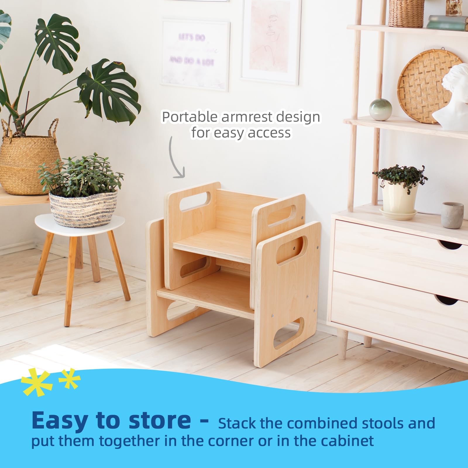 Space-saving design with chair stored under table