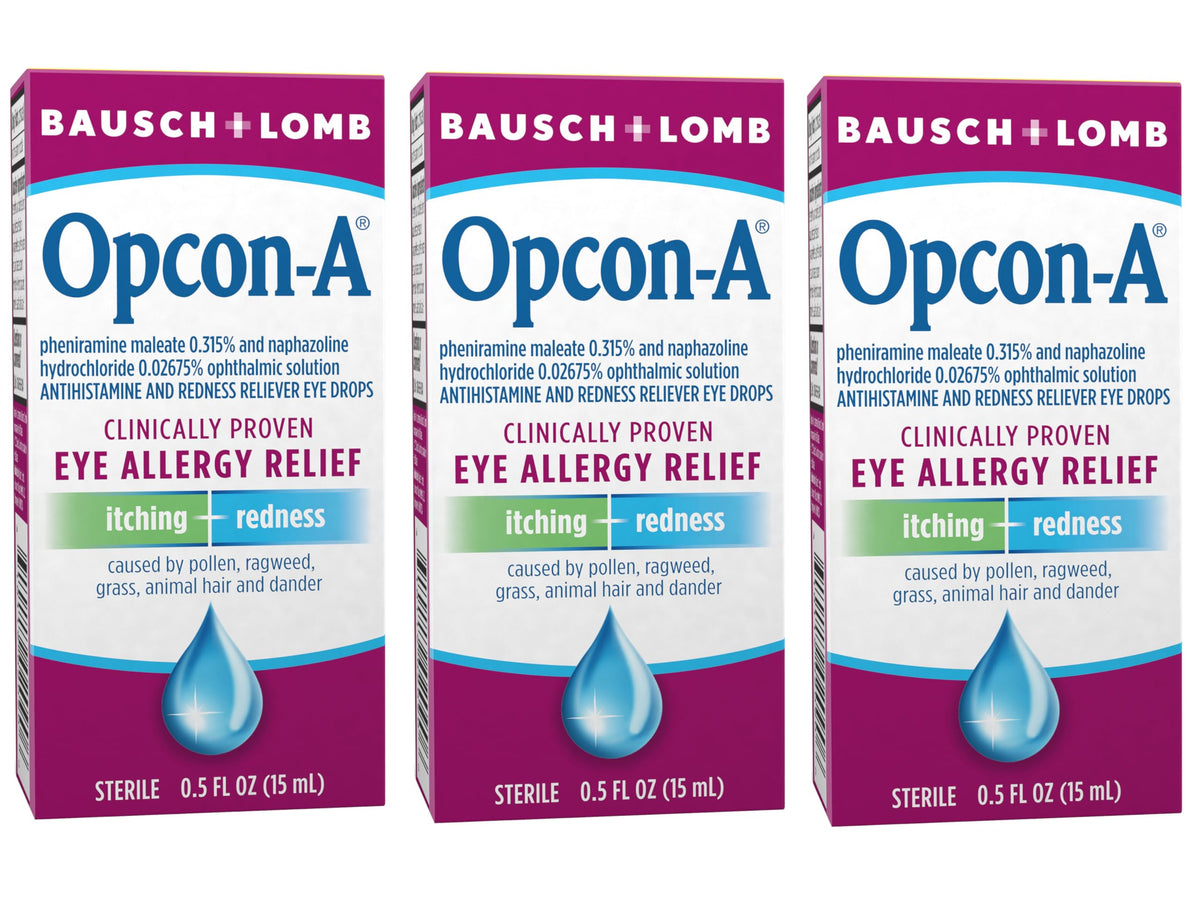 Opcon-A eye drops 15 mL bottle by Bausch & Lomb