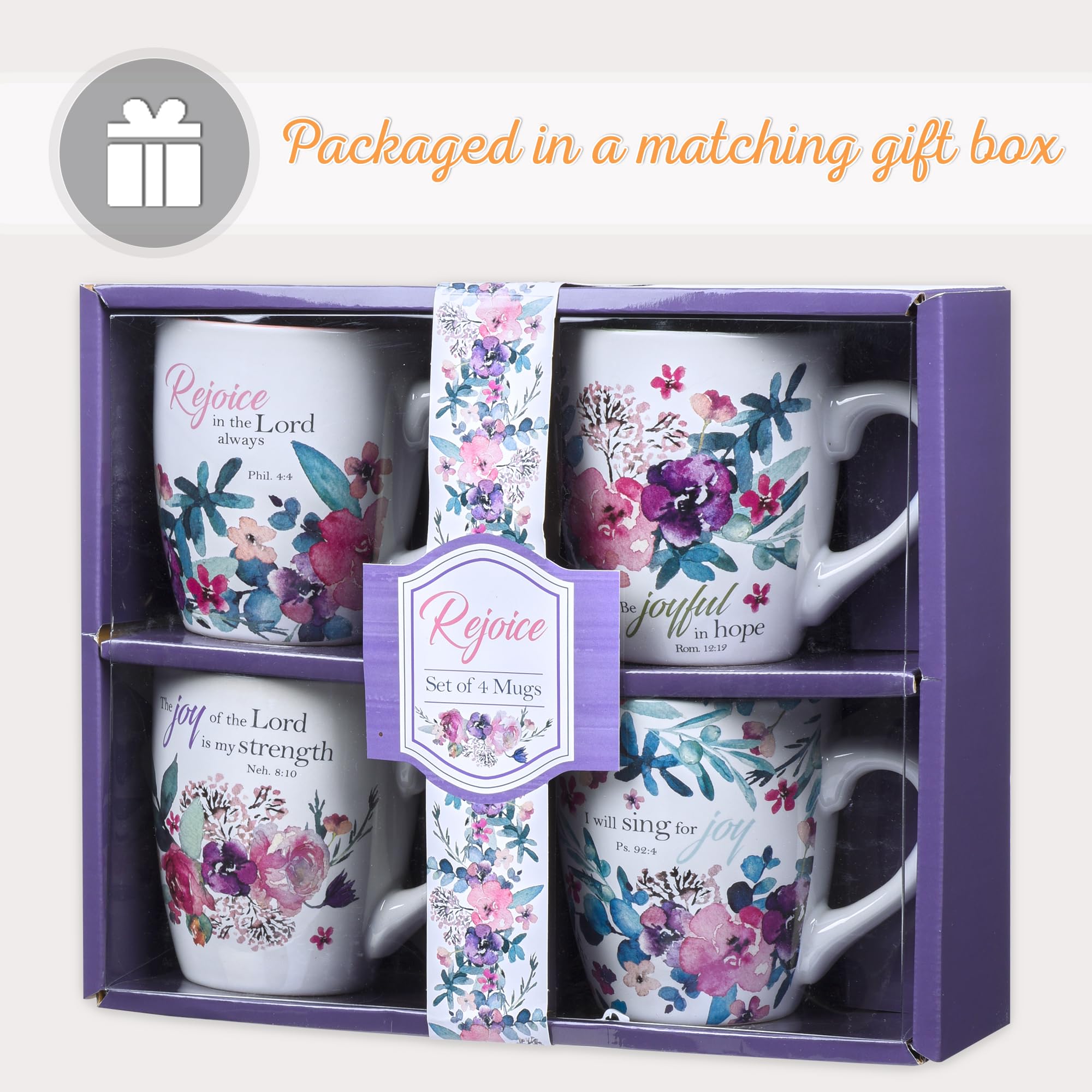 Open face gift box packaging for mug set