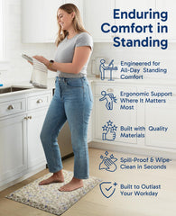 Ophanie 17x28 standing mat for kitchen and office