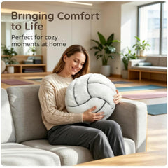 Soft plush volleyball pillow for kids room decor 14 inch size