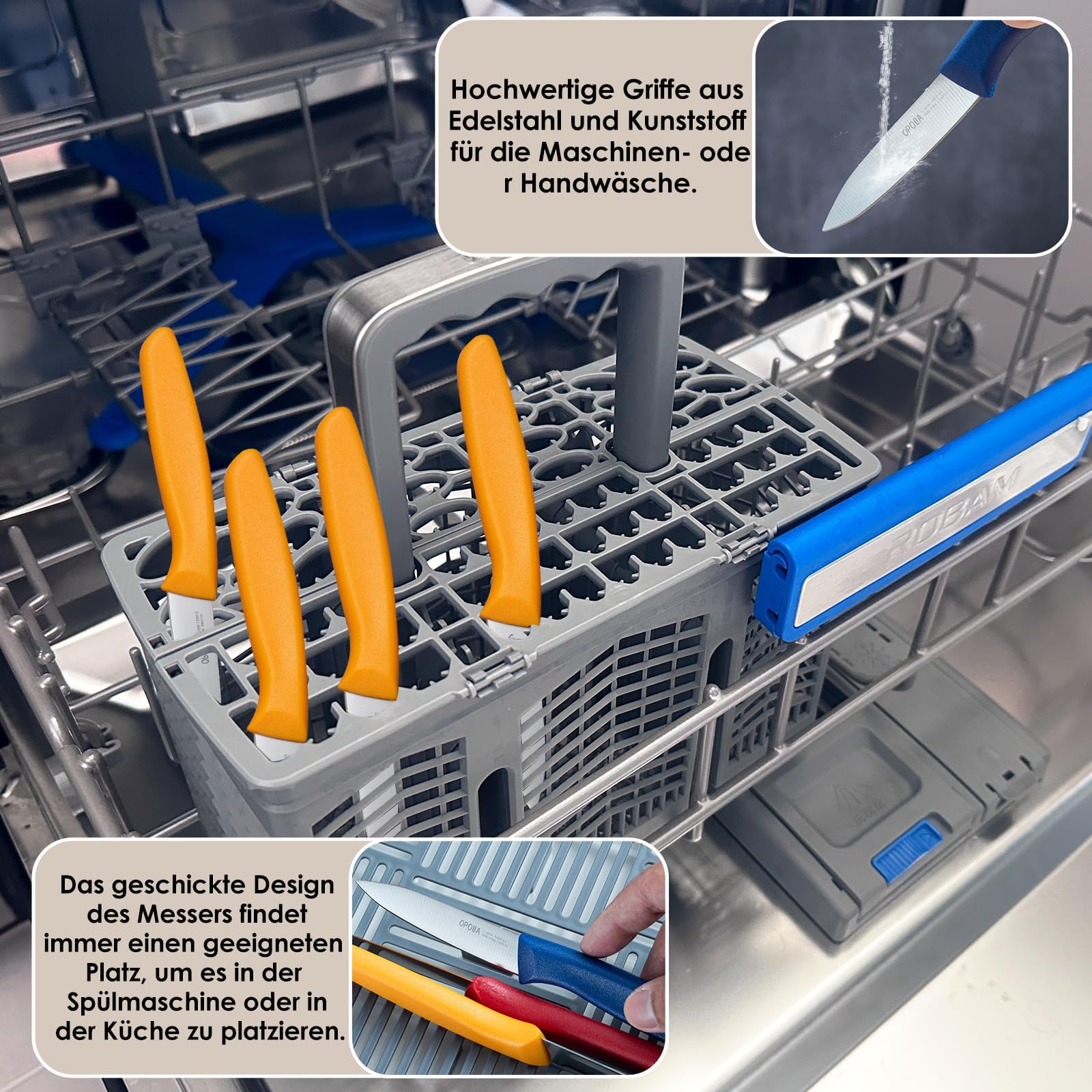 OPOLIA stainless steel paring knives for fruits and vegetables