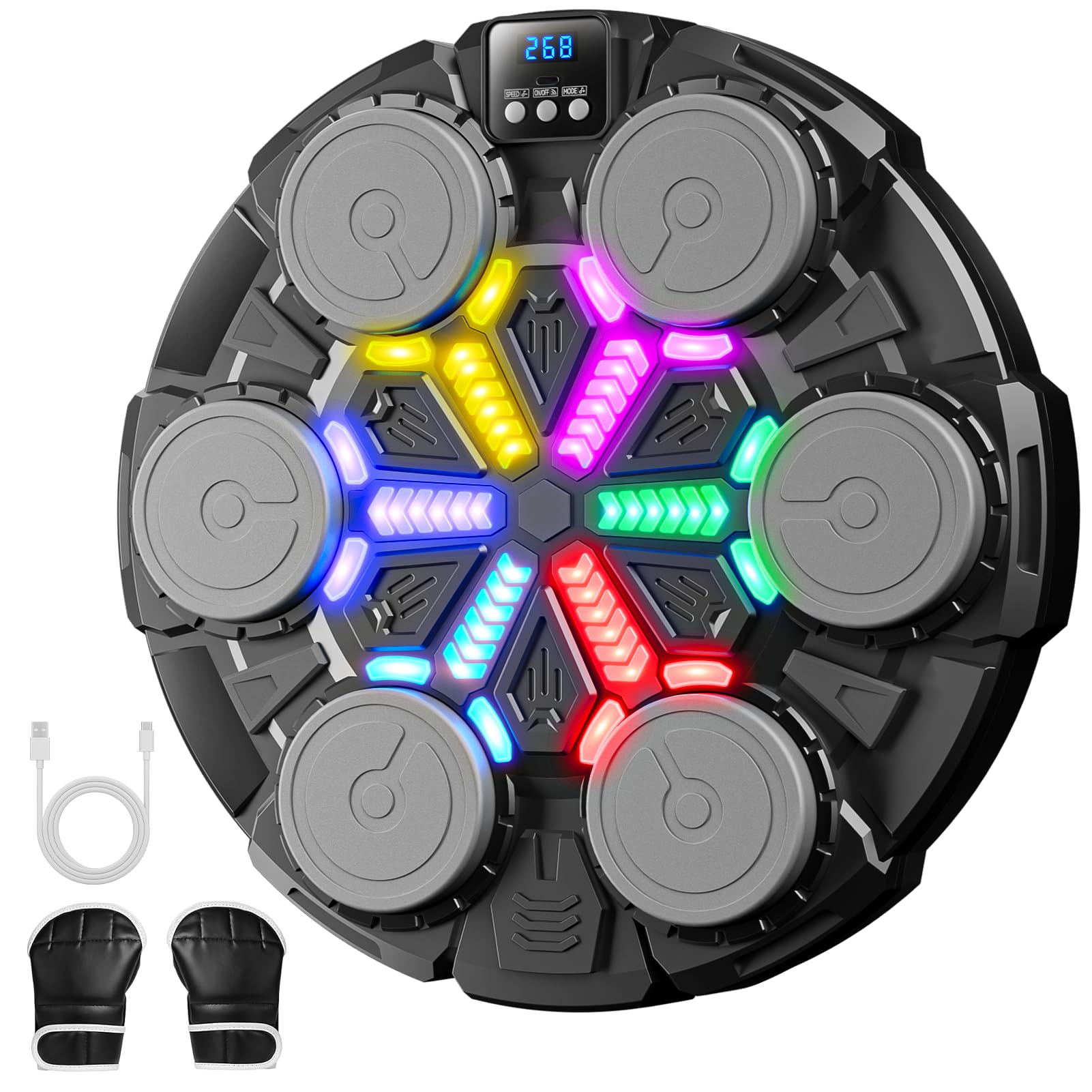 Oppvoci music punching machine boxing trainer rhythm lights