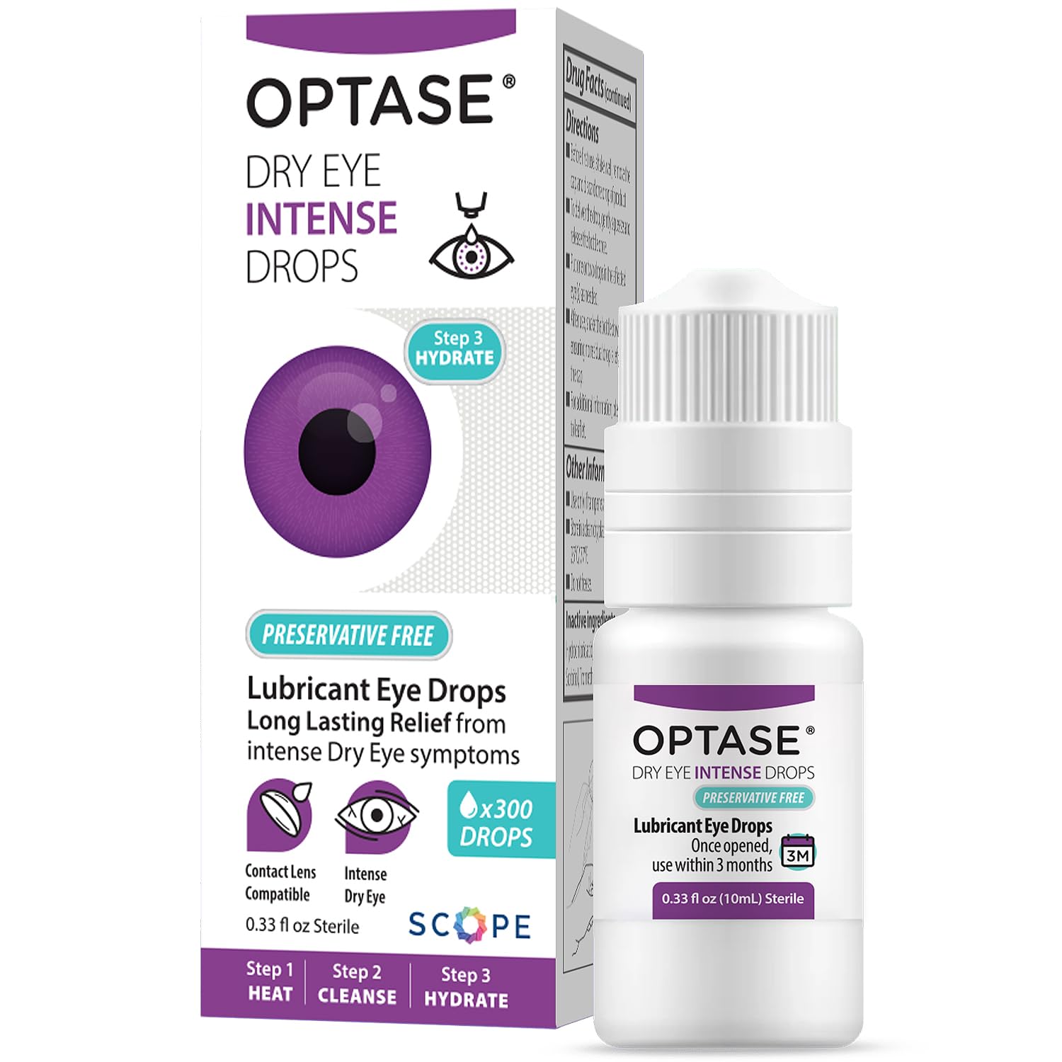 OPTASE Dry Eye Intense Drops multidose bottle packaging