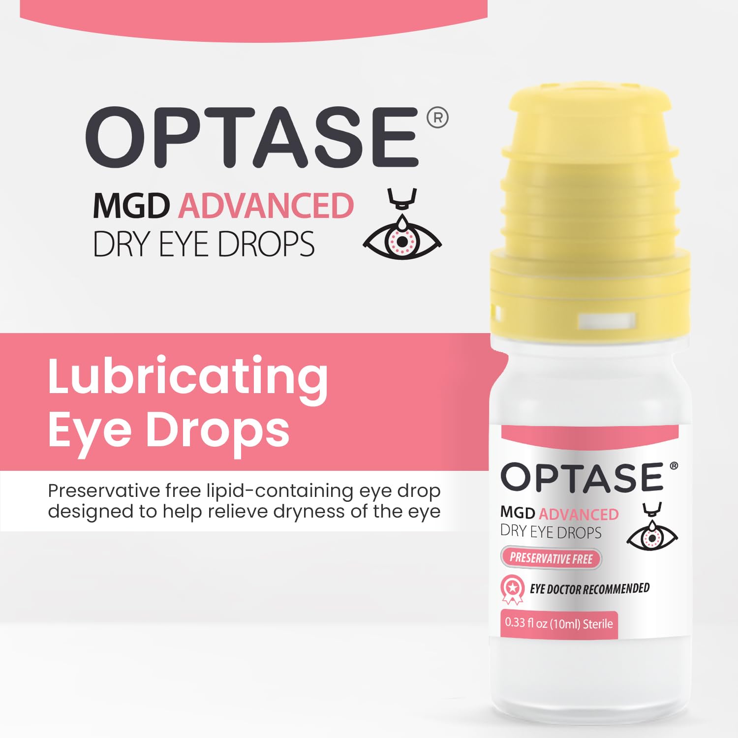 Multidose 0.33 oz bottle design for Optase MGD Advanced Dry Eye Drops