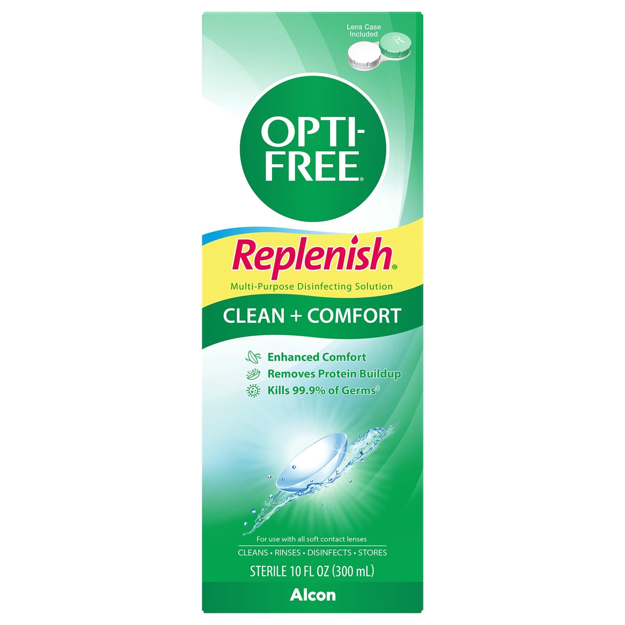 OPTI-FREE Replenish case included for contact lenses