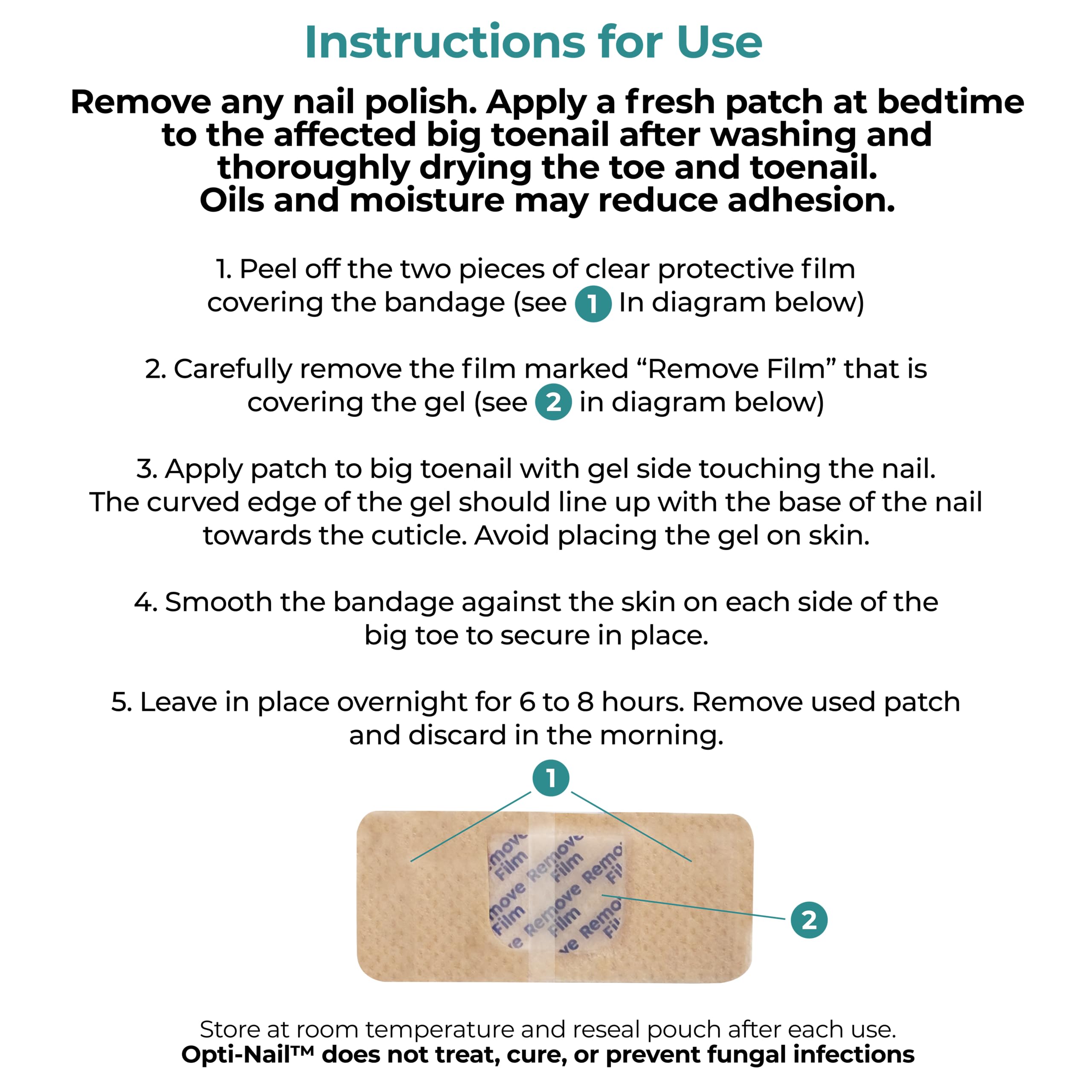 Opti-Nail Fungal Nail Renewal patches packaging