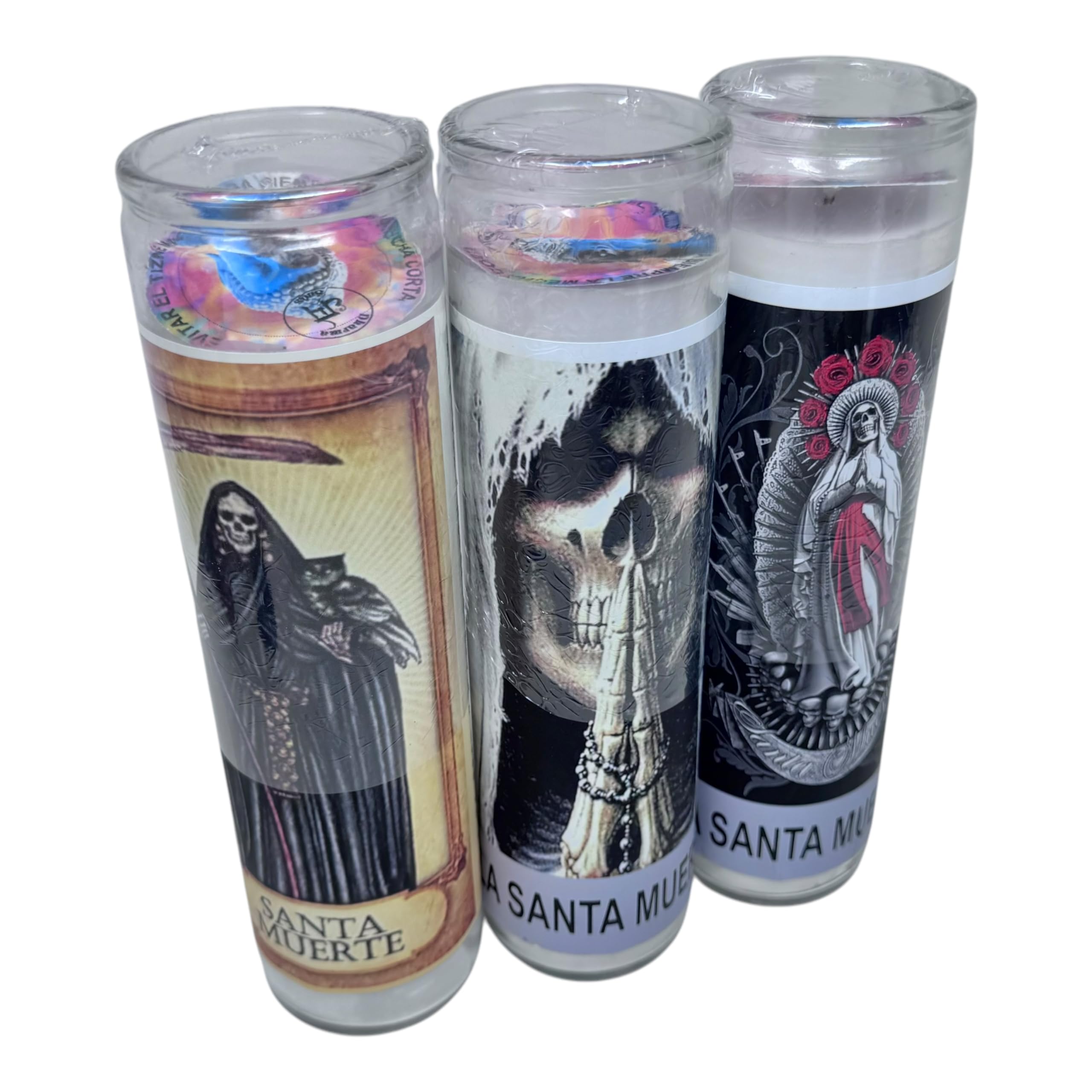 Velas rituales sin fragancia para uso espiritual Santa Muerte