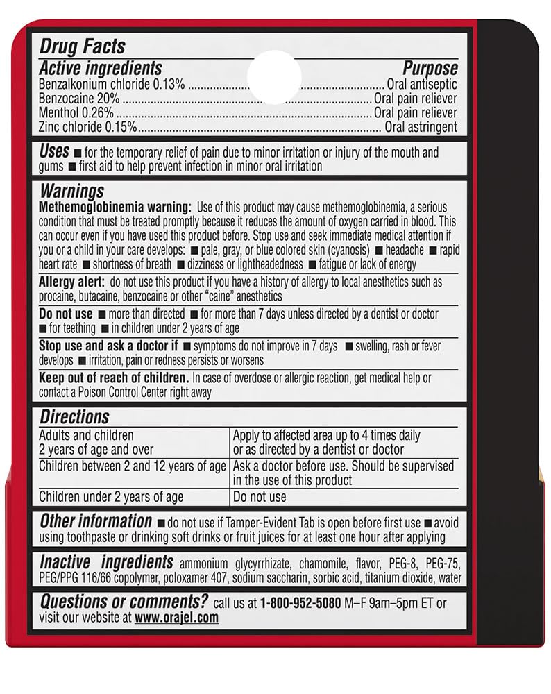 Orajel Nighttime Toothache Pain Relief Cream 0.25 Oz container