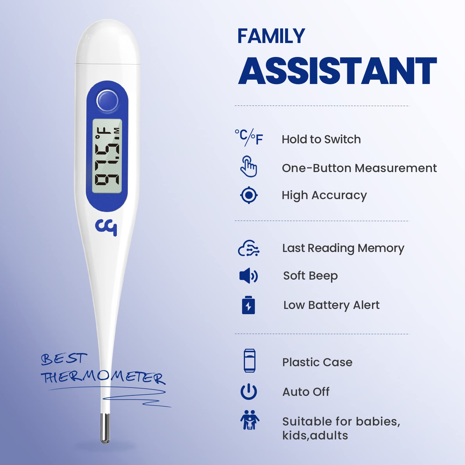 Oral rectal armpit temperature measurement options