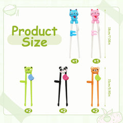 orange bear style training chopsticks for kids 6-1in
