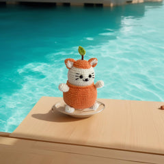 Orange kitten gift ready for gifting