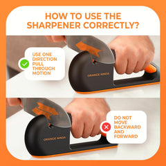 Orange Ninja lawn mower blade sharpener image