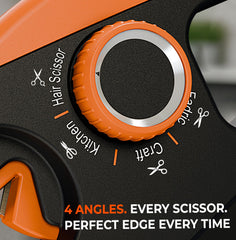 Orange Ninja Scissors Sharpener fabric scissors angle setting image