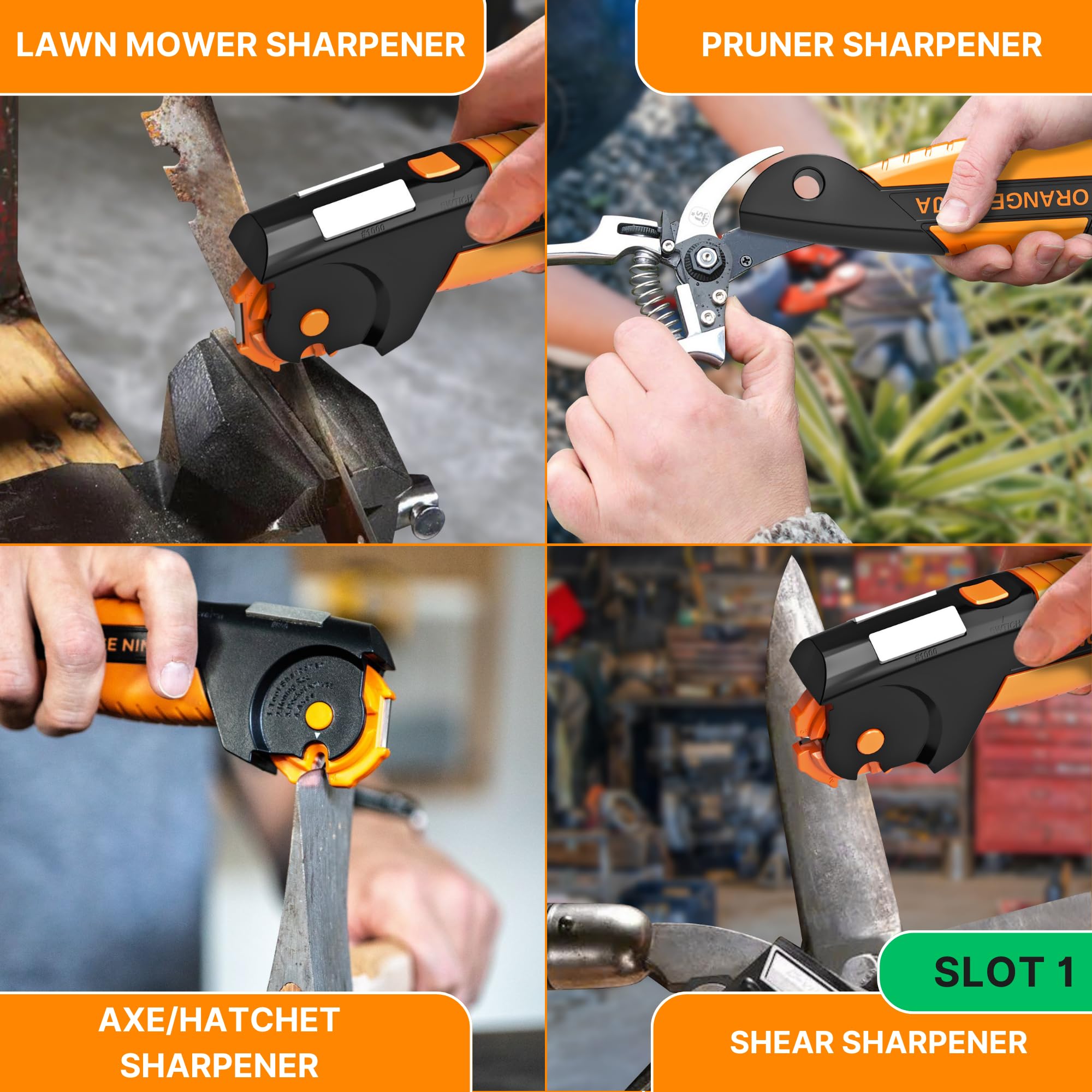 Orange Ninja serrated slot knife sharpener