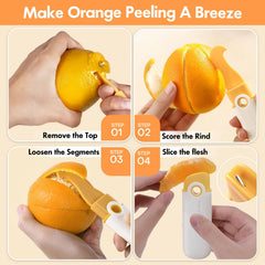 dual-ended citrus peeler with two plastic blades