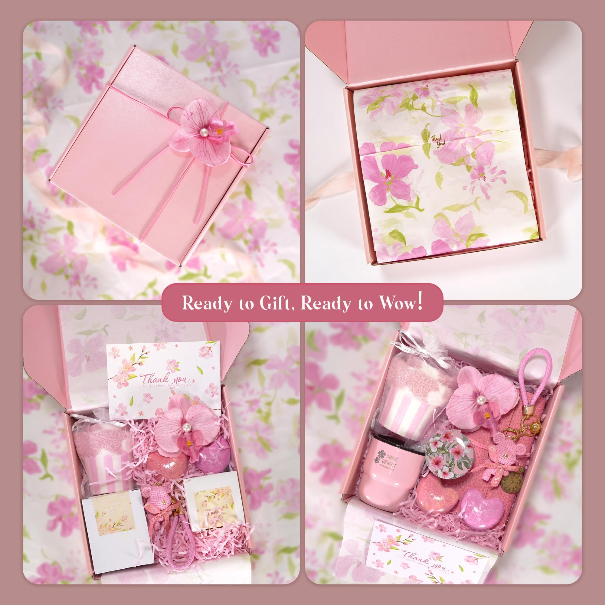 orchid hair clip and bear keychain
