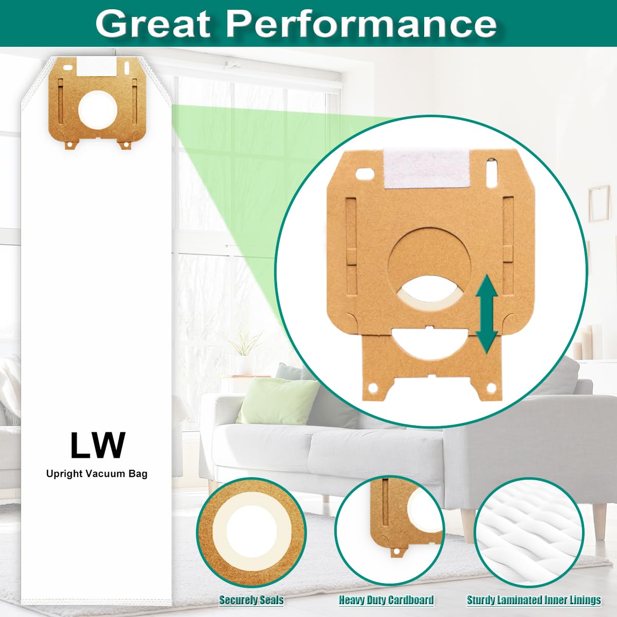 Oreck LWPK3OH Type LW HEPA vacuum bag