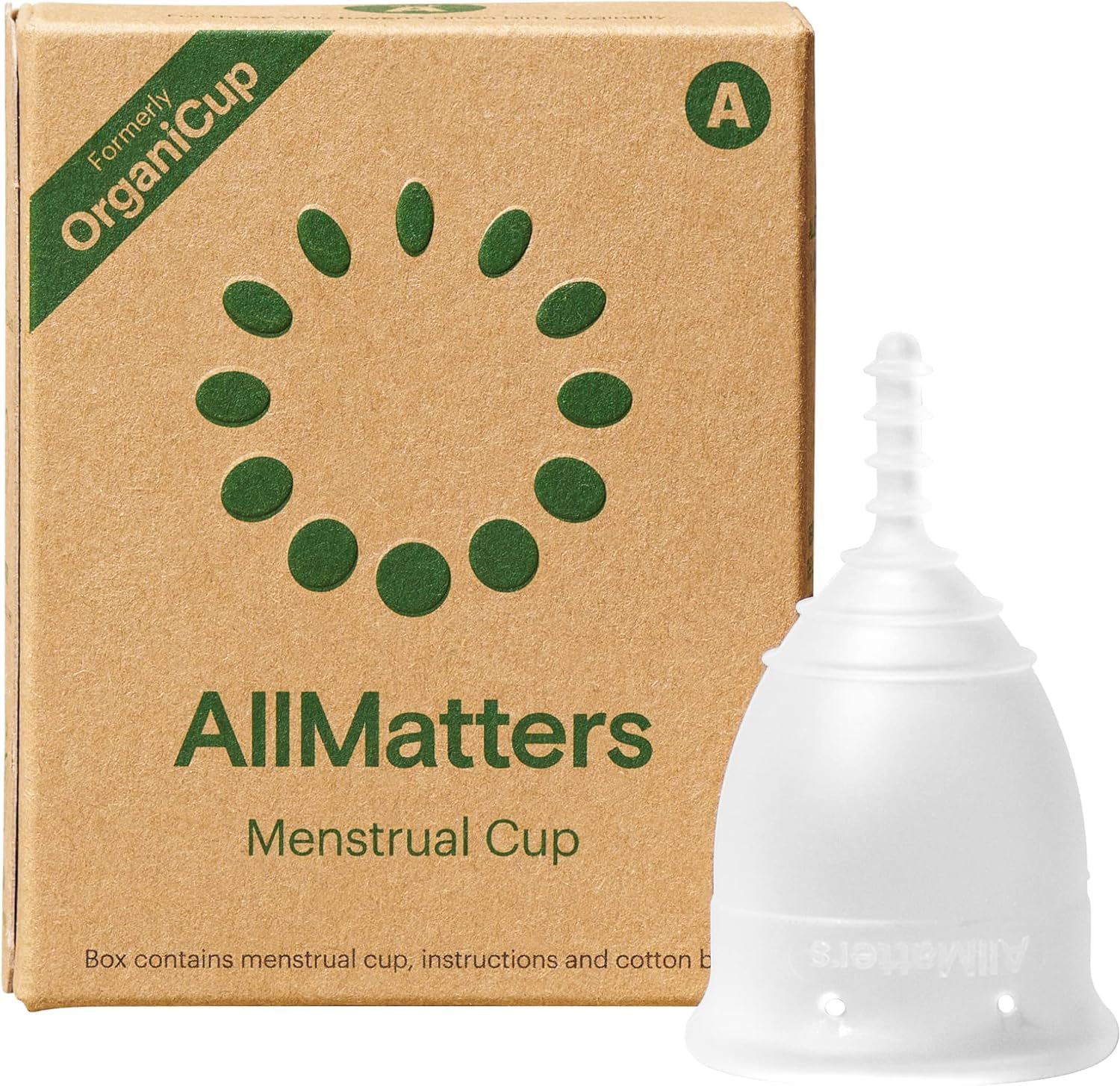 OrganiCup AllMatters Size A silicone menstrual cup