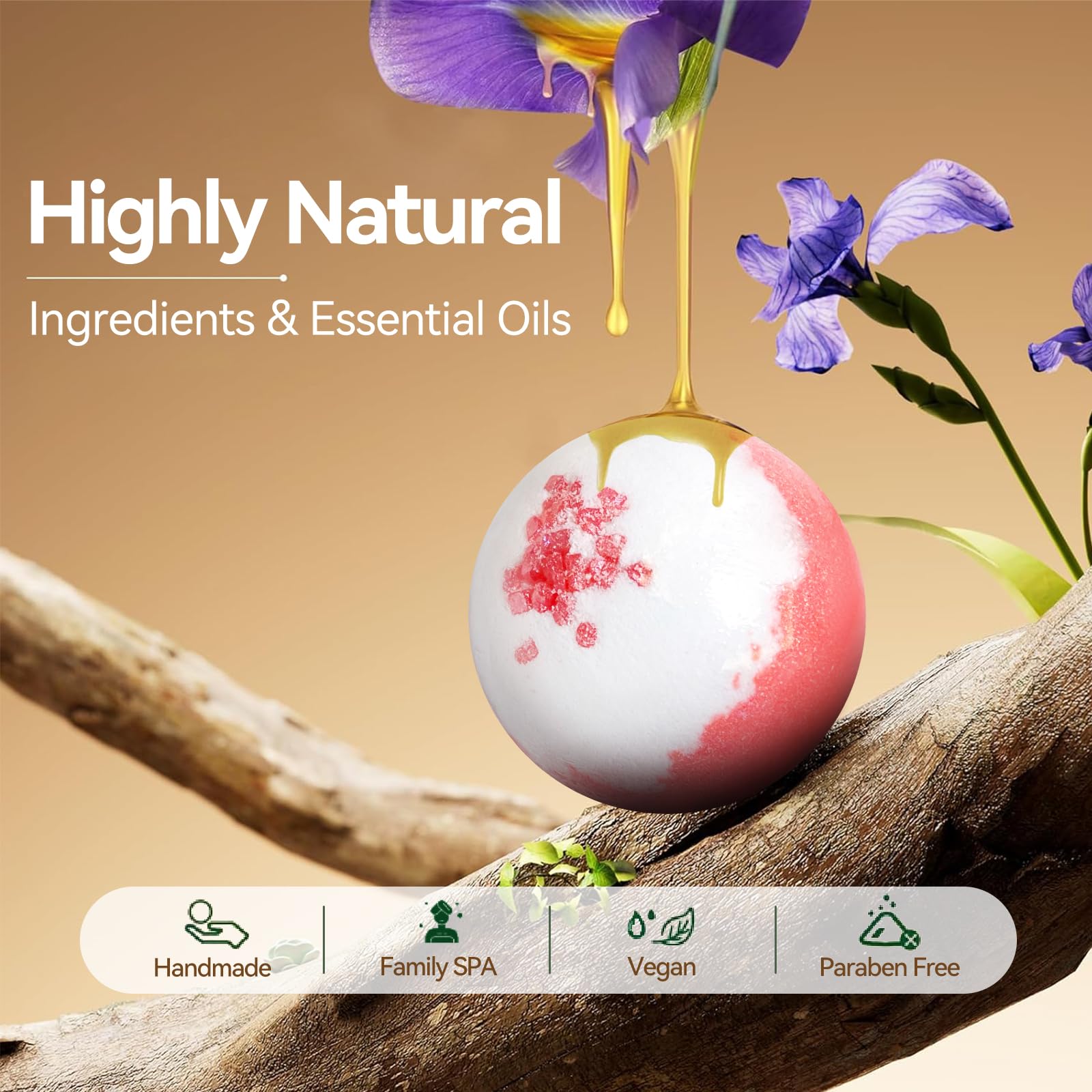 handmade spa bath bombs for women with essential oils