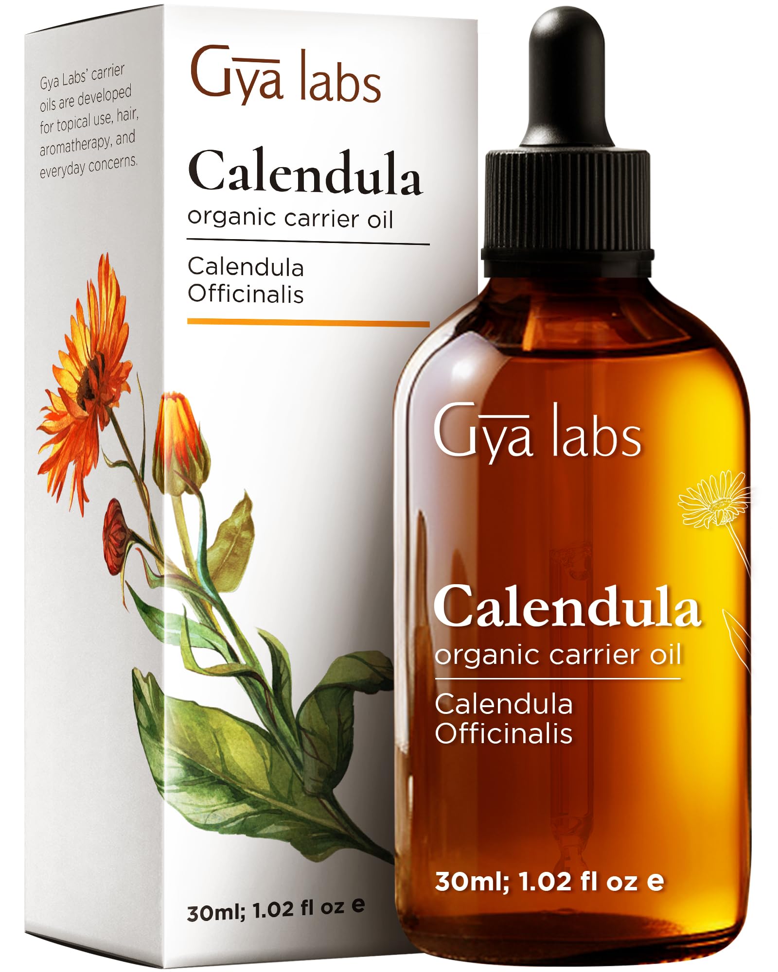 Organic Calendula Oil 1 Fl Oz bottle