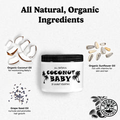 Organic coconut oil blend with sunflower and grape seed oils