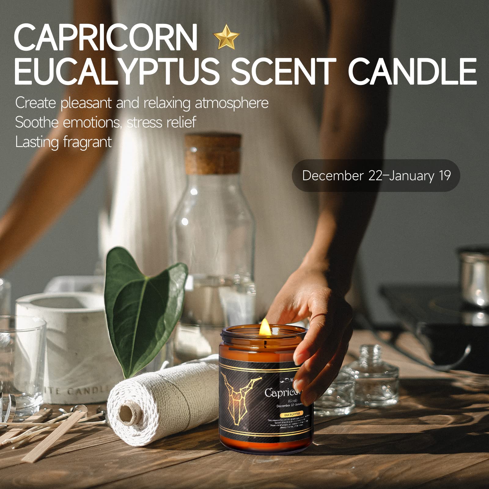 Organic natural soy candle by Astrology Constellations Candles