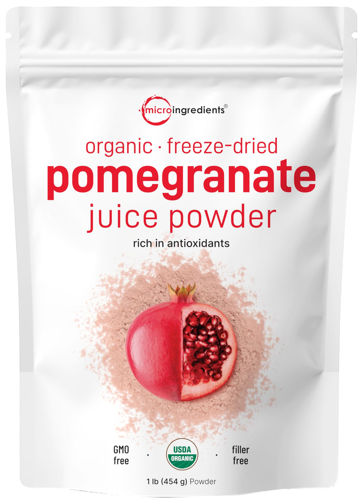 Organic Pomegranate Juice Powder 1lb package
